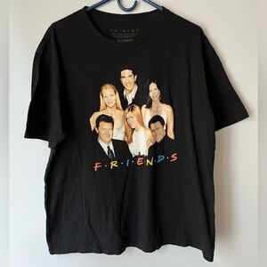 FRIENDS graphic 90s retro throwback black unisex crew neck T-shirt size XL